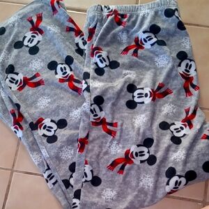 Disney Gray and Red Mickey Mouse Pajama Bottoms